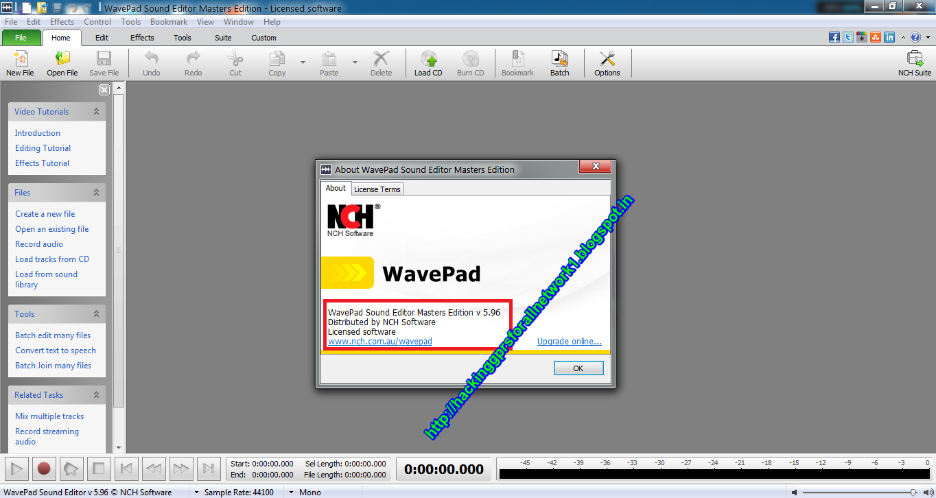 nch wavepad sound editor add new user